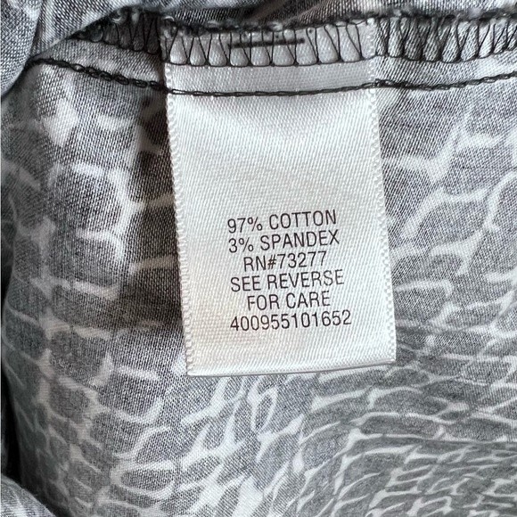 Apt 9 black and white snakeskin button down cotton top size 1X - Picture 6 of 6